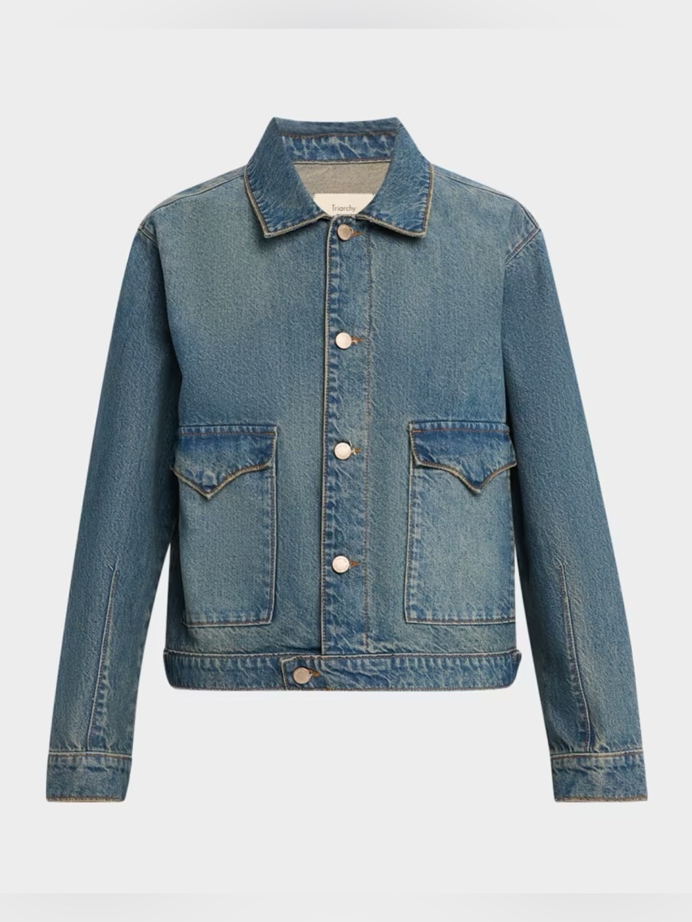 Triarchy Lillian Western Denim Jacket Malibu Vintage Indigo